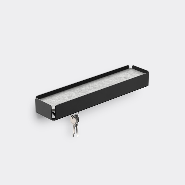 KEY-BOX - Schlüsselbrett mit Ablage für den Flur, Schmuckorganizer für dein Bad oder Schlafzimmer, Hakenleiste für die Küche oder Balkon