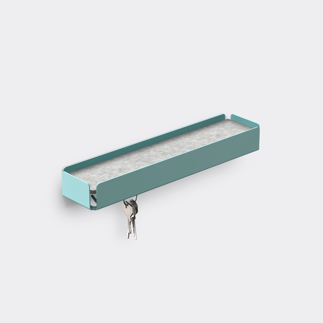 KEY-BOX - Schlüsselbrett mit Ablage für den Flur, Schmuckorganizer für dein Bad oder Schlafzimmer, Hakenleiste für die Küche oder Balkon