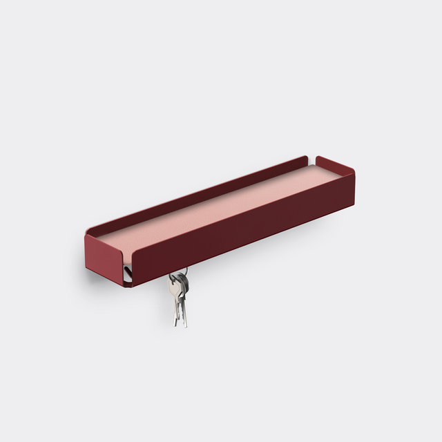 KEY-BOX - Schlüsselbrett mit Ablage für den Flur, Schmuckorganizer für dein Bad oder Schlafzimmer, Hakenleiste für die Küche oder Balkon