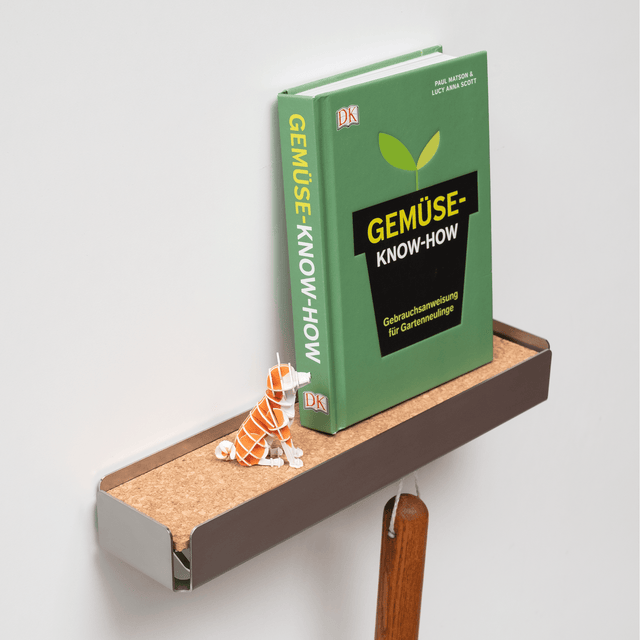 Sonderedition: KEY-BOX Edelstahl geschliffen - Schlüsselbrett mit Ablage für den Flur, Schmuckorganizer für dein Bad oder Schlafzimmer, Hakenleiste für die Küche oder Balkon