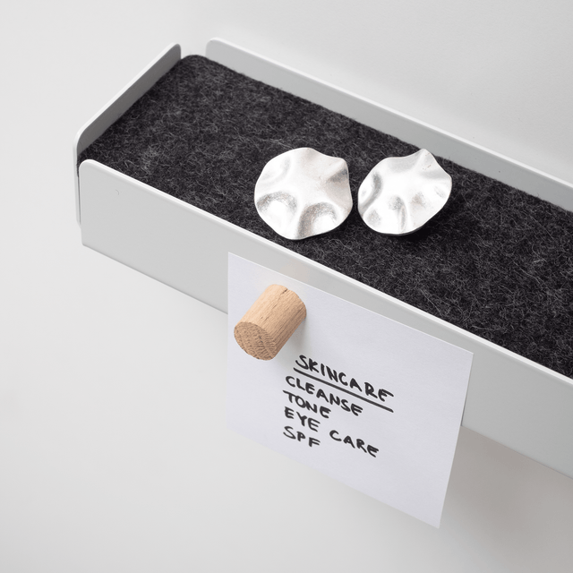KEY-BOX - Schlüsselbrett mit Ablage für den Flur, Schmuckorganizer für dein Bad oder Schlafzimmer, Hakenleiste für die Küche oder Balkon