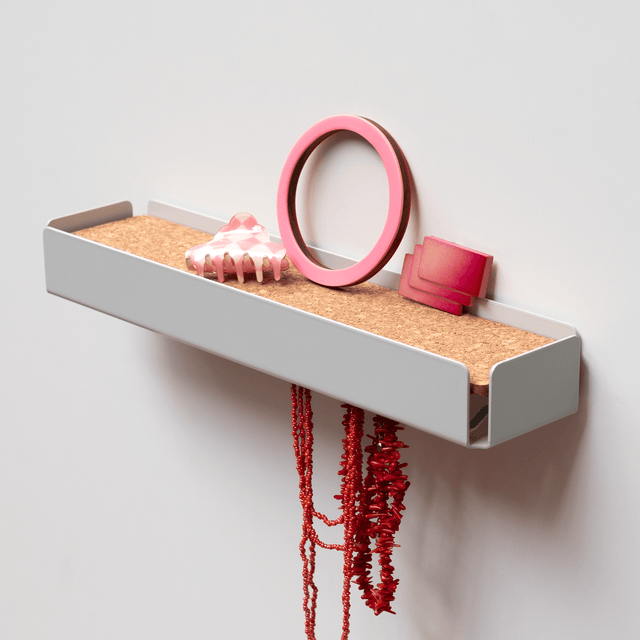 KEY-BOX - Schlüsselbrett mit Ablage für den Flur, Schmuckorganizer für dein Bad oder Schlafzimmer, Hakenleiste für die Küche oder Balkon