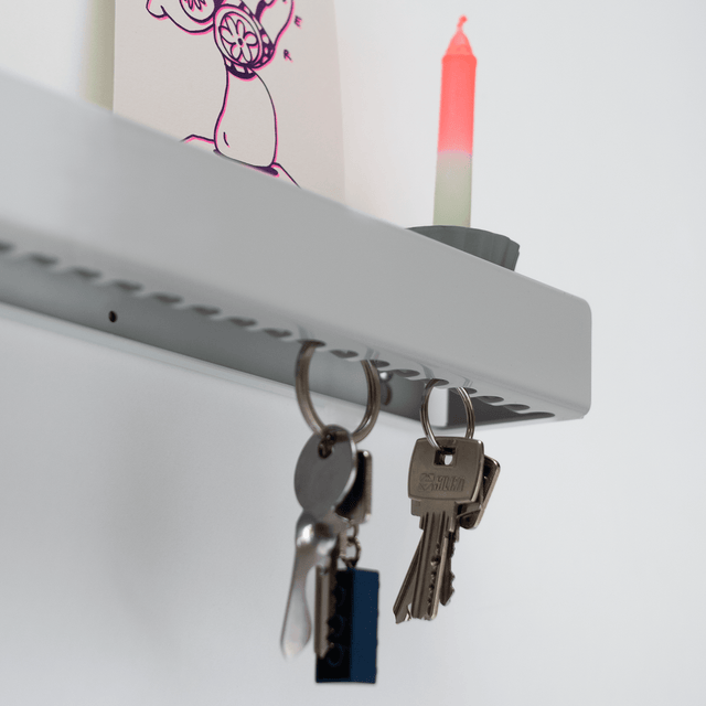 KEY-BOX - Schlüsselbrett mit Ablage für den Flur, Schmuckorganizer für dein Bad oder Schlafzimmer, Hakenleiste für die Küche oder Balkon