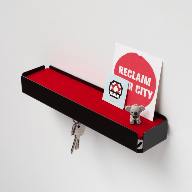 KEY-BOX - Schlüsselbrett mit Ablage für den Flur, Schmuckorganizer für dein Bad oder Schlafzimmer, Hakenleiste für die Küche oder Balkon