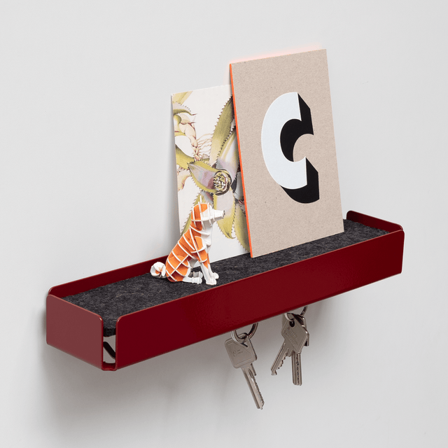 KEY-BOX - Schlüsselbrett mit Ablage für den Flur, Schmuckorganizer für dein Bad oder Schlafzimmer, Hakenleiste für die Küche oder Balkon