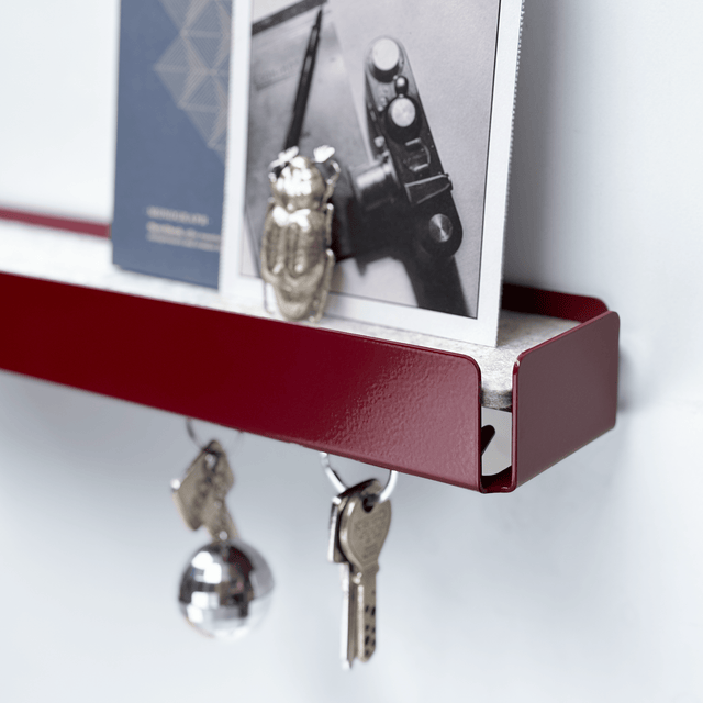 KEY-BOX - Schlüsselbrett mit Ablage für den Flur, Schmuckorganizer für dein Bad oder Schlafzimmer, Hakenleiste für die Küche oder Balkon