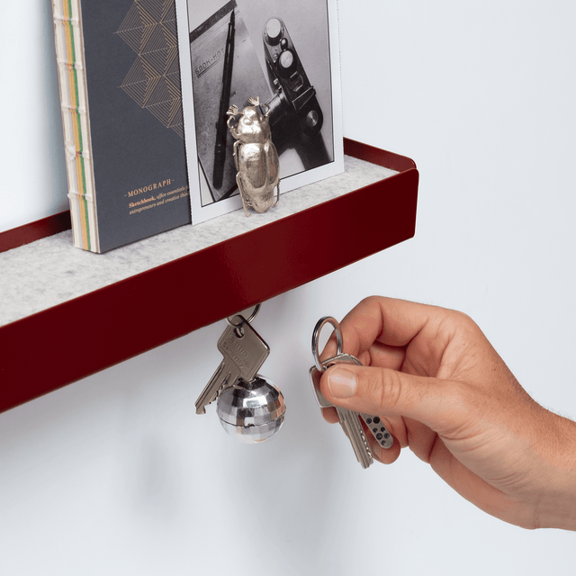 KEY-BOX - Schlüsselbrett mit Ablage für den Flur, Schmuckorganizer für dein Bad oder Schlafzimmer, Hakenleiste für die Küche oder Balkon