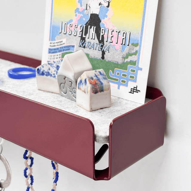 KEY-BOX - Schlüsselbrett mit Ablage für den Flur, Schmuckorganizer für dein Bad oder Schlafzimmer, Hakenleiste für die Küche oder Balkon