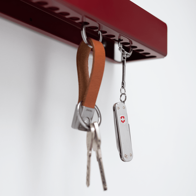 KEY-BOX - Schlüsselbrett mit Ablage für den Flur, Schmuckorganizer für dein Bad oder Schlafzimmer, Hakenleiste für die Küche oder Balkon