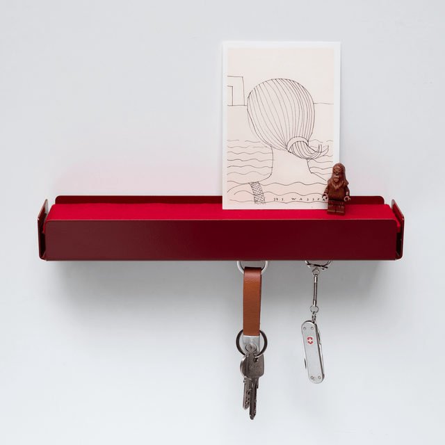 KEY-BOX - Schlüsselbrett mit Ablage für den Flur, Schmuckorganizer für dein Bad oder Schlafzimmer, Hakenleiste für die Küche oder Balkon