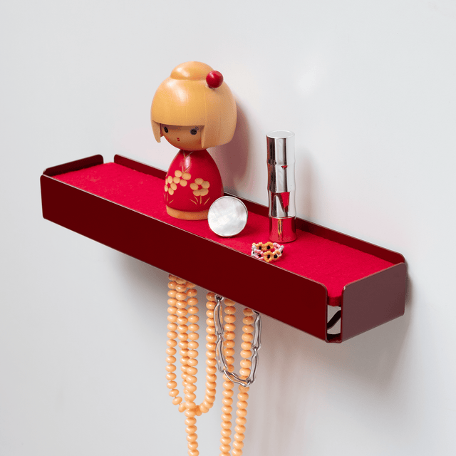 KEY-BOX - Schlüsselbrett mit Ablage für den Flur, Schmuckorganizer für dein Bad oder Schlafzimmer, Hakenleiste für die Küche oder Balkon