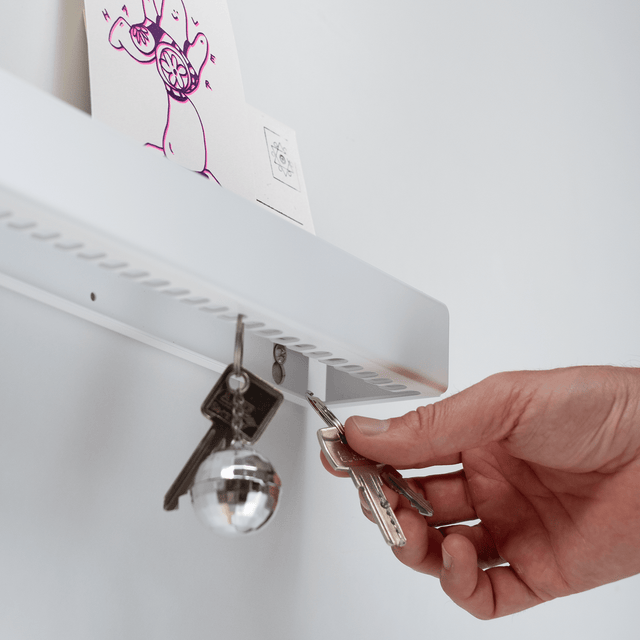 KEY-BOX - Schlüsselbrett mit Ablage, Schmuckorganizer, Hakenleiste für die Küche oder Balkon