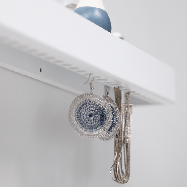 KEY-BOX - Schlüsselbrett mit Ablage für den Flur, Schmuckorganizer für dein Bad oder Schlafzimmer, Hakenleiste für die Küche oder Balkon